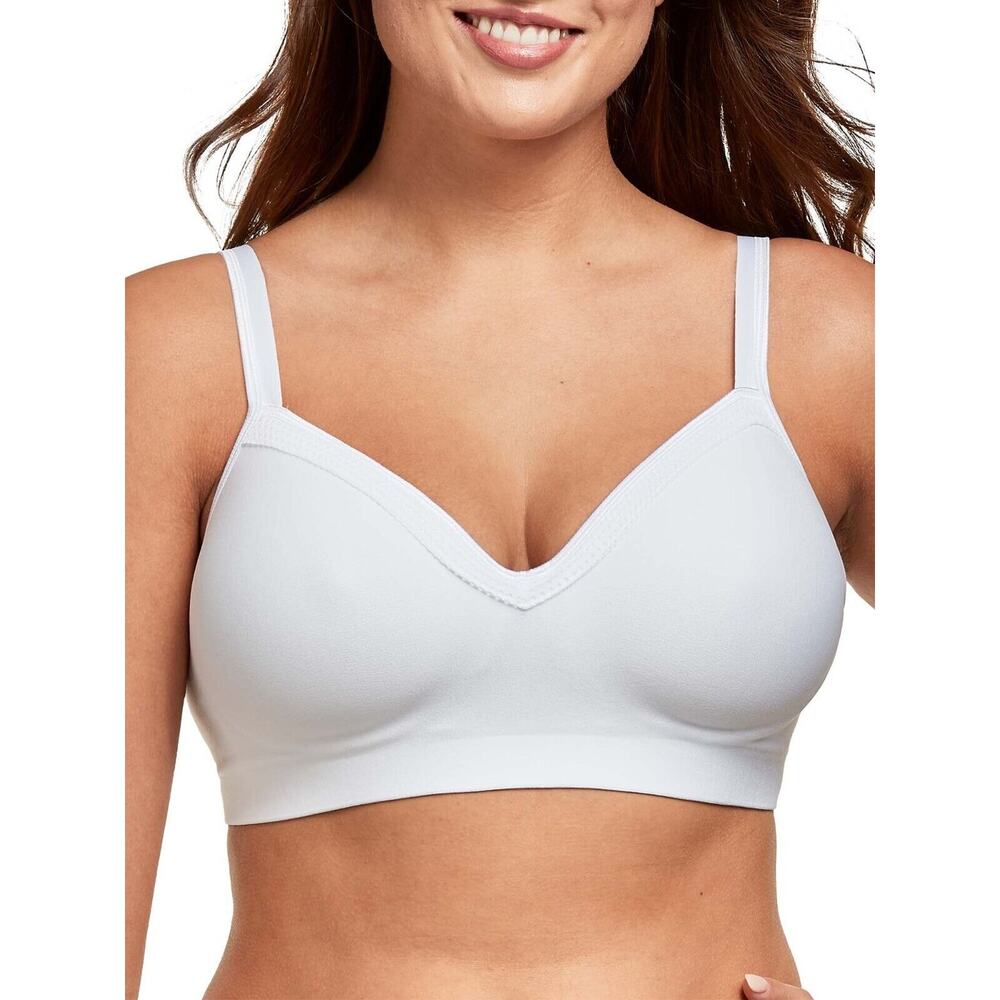 Hanes White Comfort Flex Fit Convertible Full Coverage Wire Free Bra Size 2XL